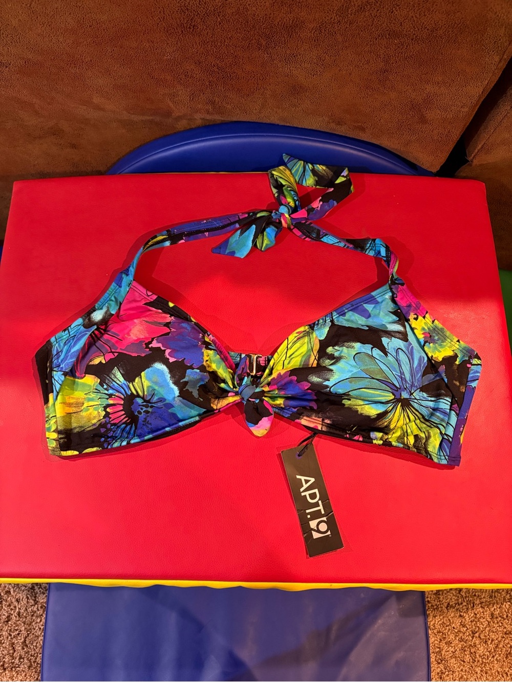 Apt. 9 Multicolor Floral Halter Bikini Top